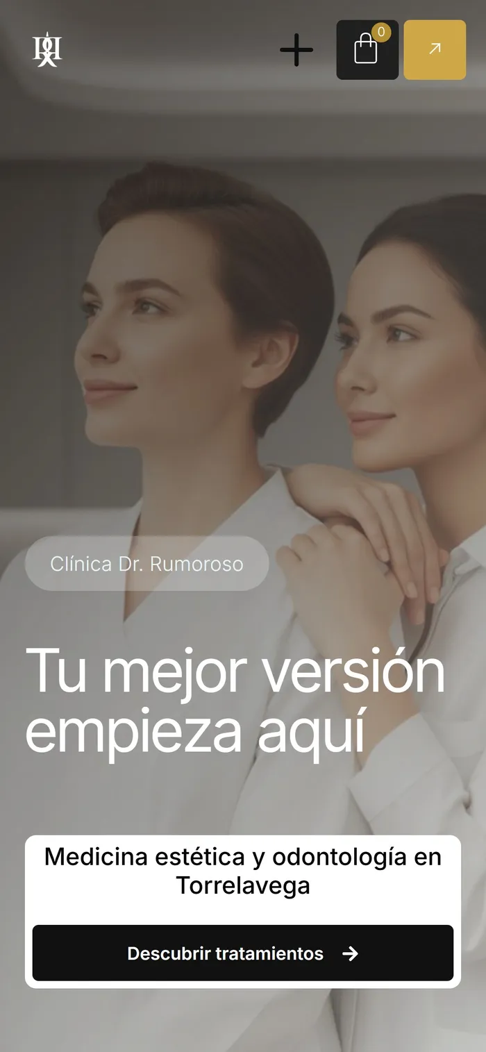 Web de Clínica Dr. Rumoroso en el móvil