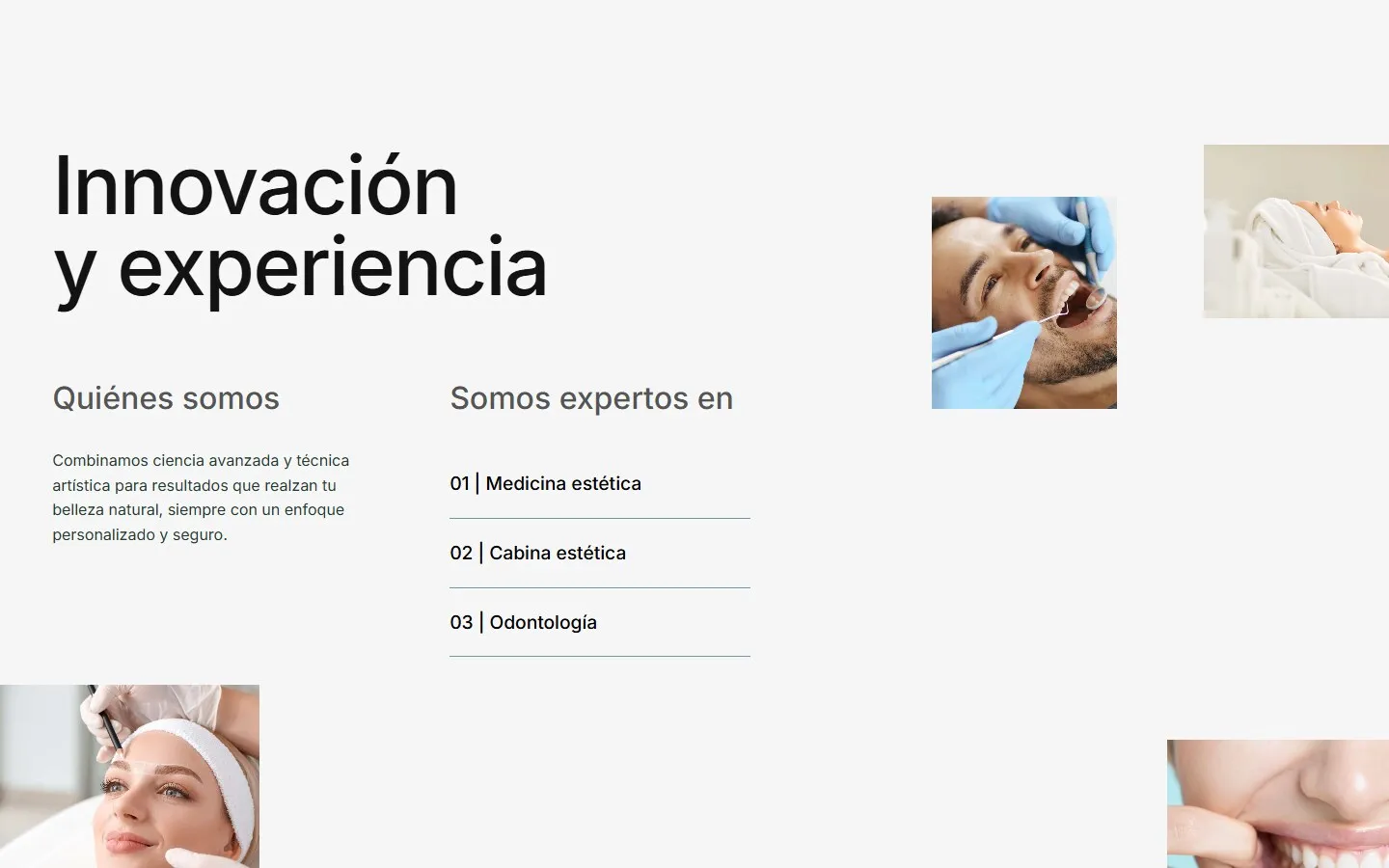 Una sección de la web de Clínica Dr. Rumoroso