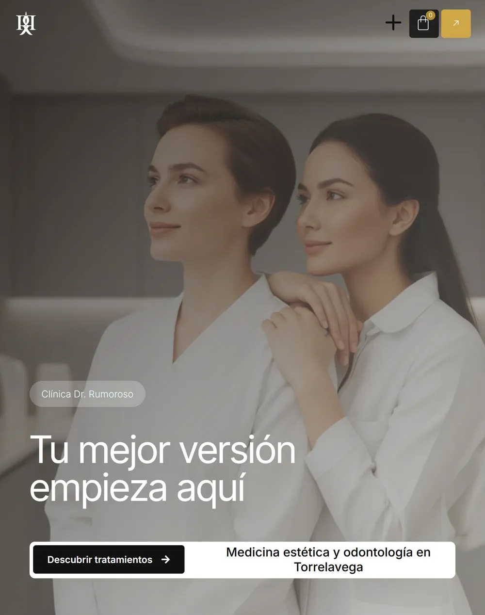 Web de Clínica Dr. Rumoroso en la tableta