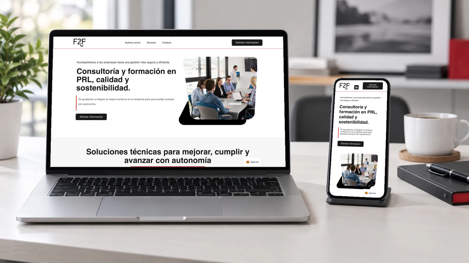 Presentación de la web de F2F (2 de 2)