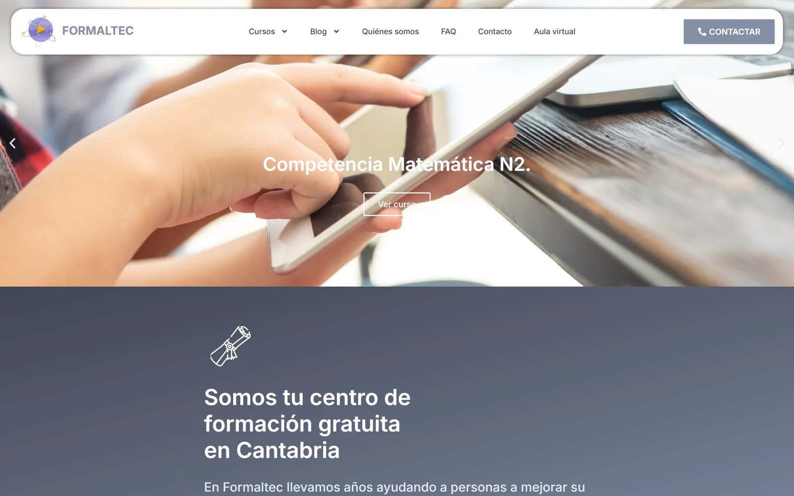 Web de Formaltec, diseñada por Índole