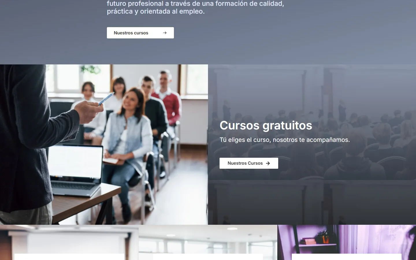 Una sección de la web de Formaltec