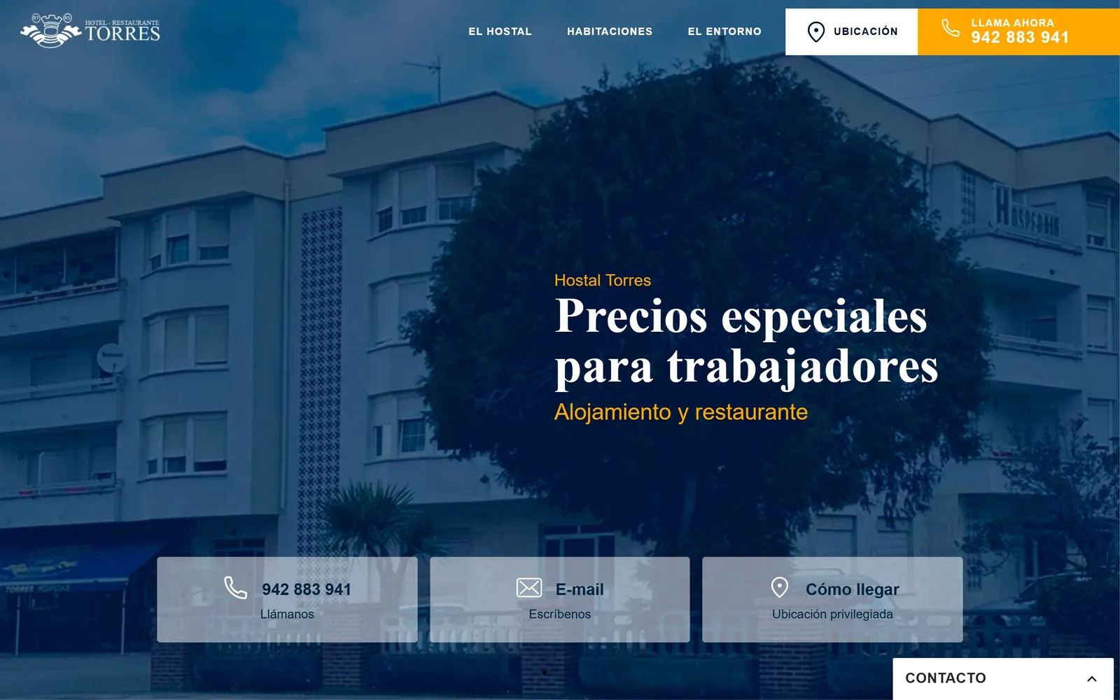 Web de Hostal Restaurante Torres, diseñada por Índole