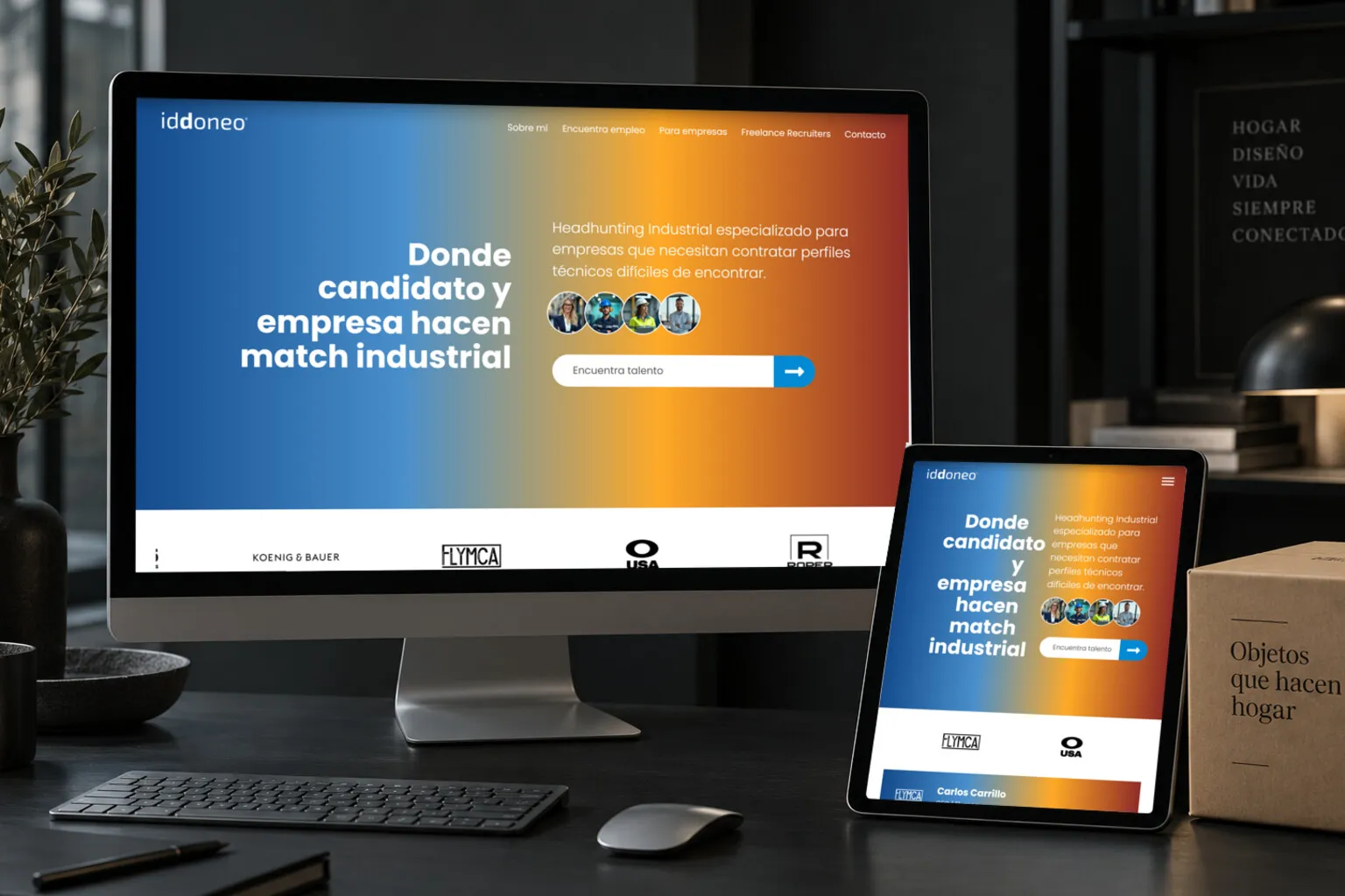 La web de Iddoneo en varias pantallas