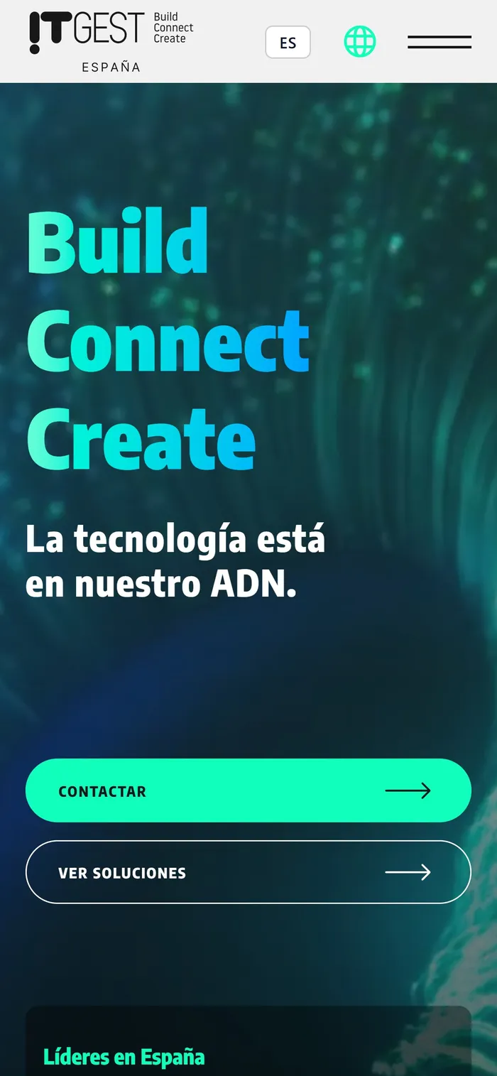 Web de ITGest en el móvil