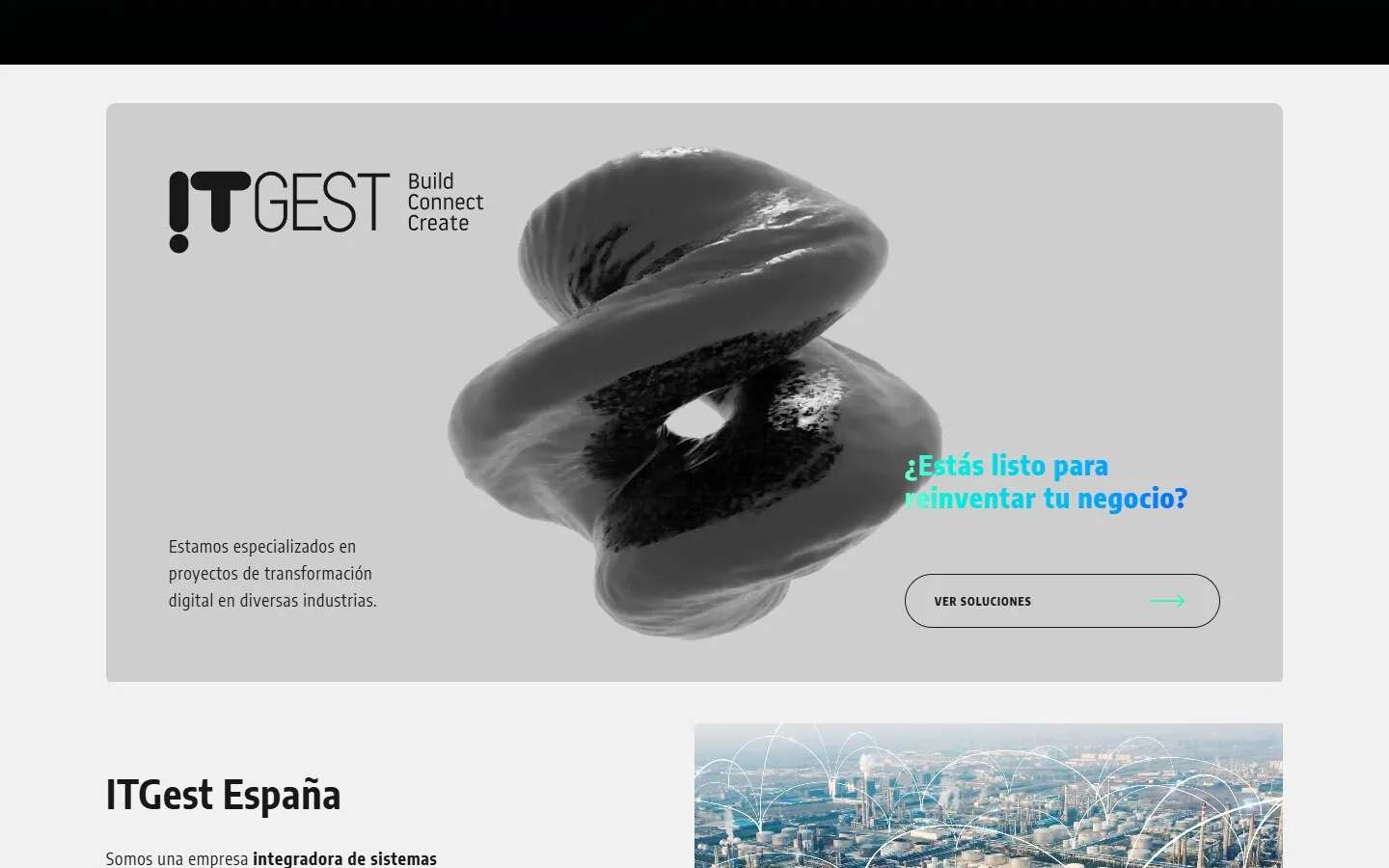 Una sección de la web de ITGest