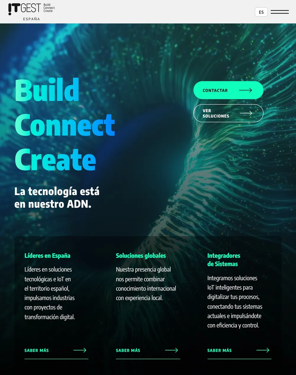 Web de ITGest en la tableta