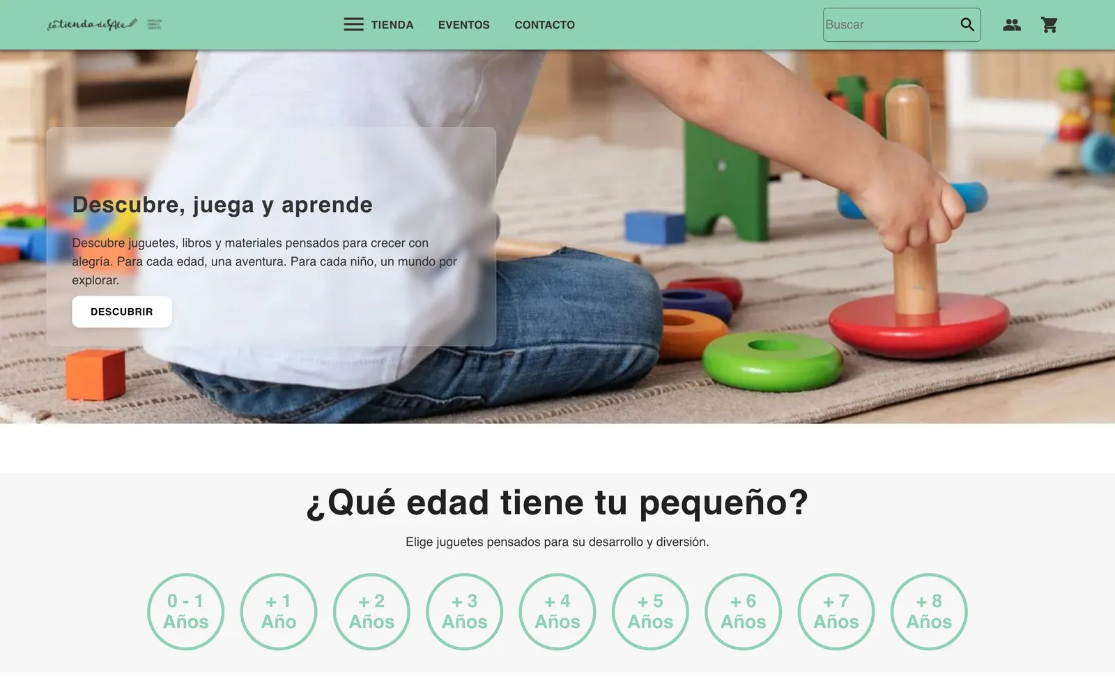 Web de La Tienda de Ale, diseñada por Índole