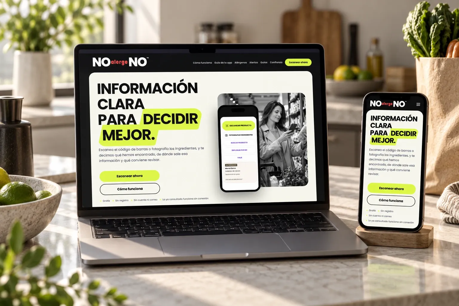 Presentación de la web de NOalergeNO