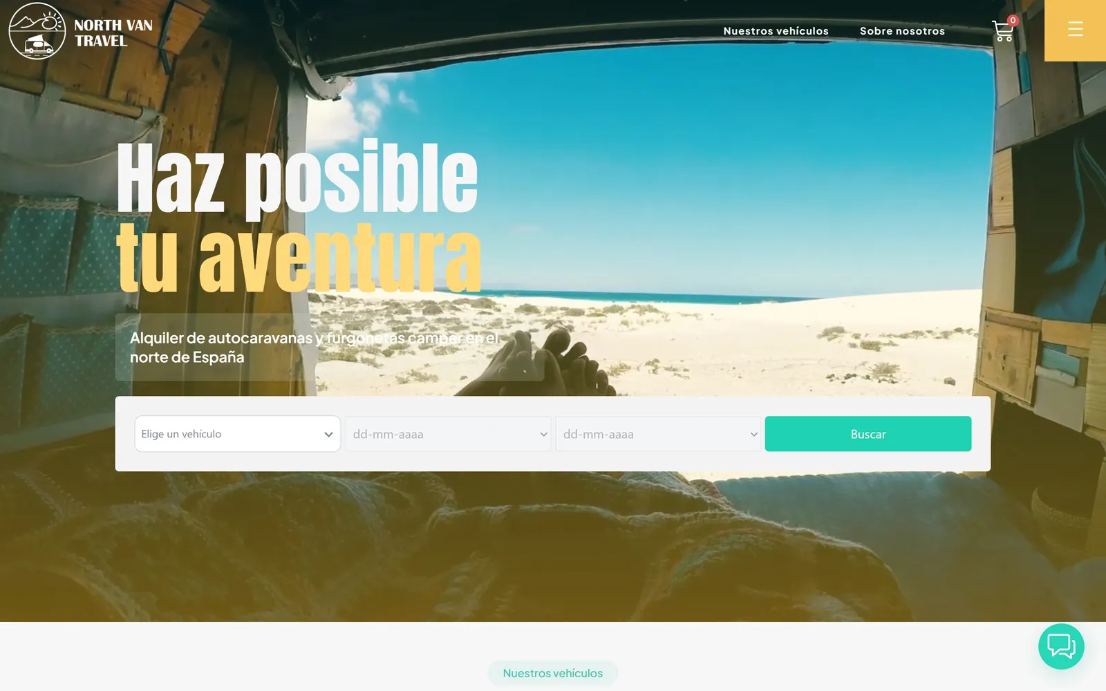 Web de North Van Travel, diseñada por Índole