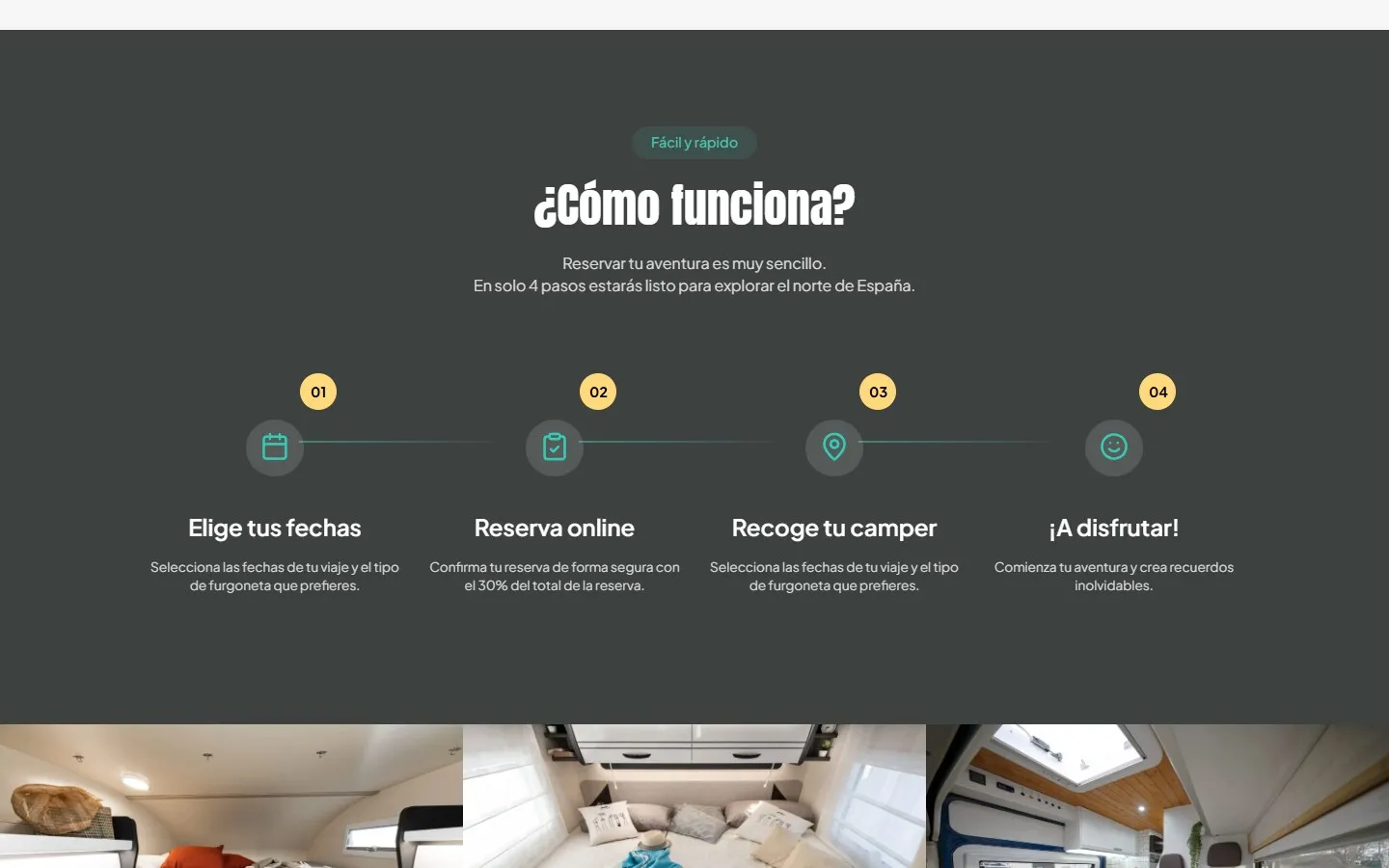 Otra sección de la web de North Van Travel