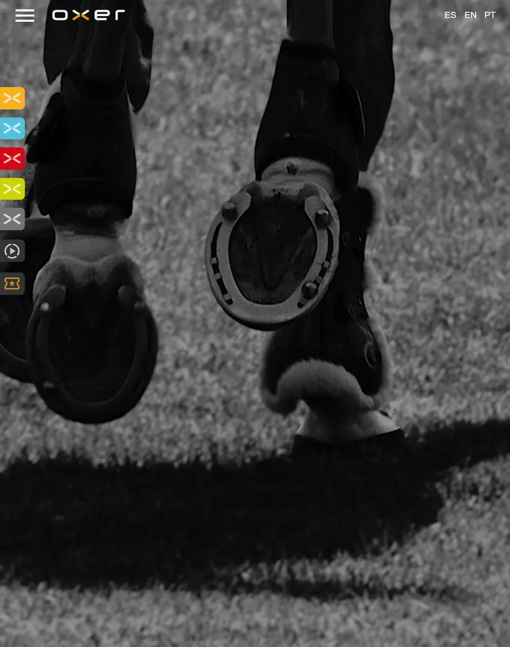 Web de Oxer Sport en la tableta