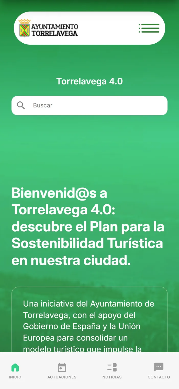 Web de Torrelavega 4.0 en el móvil