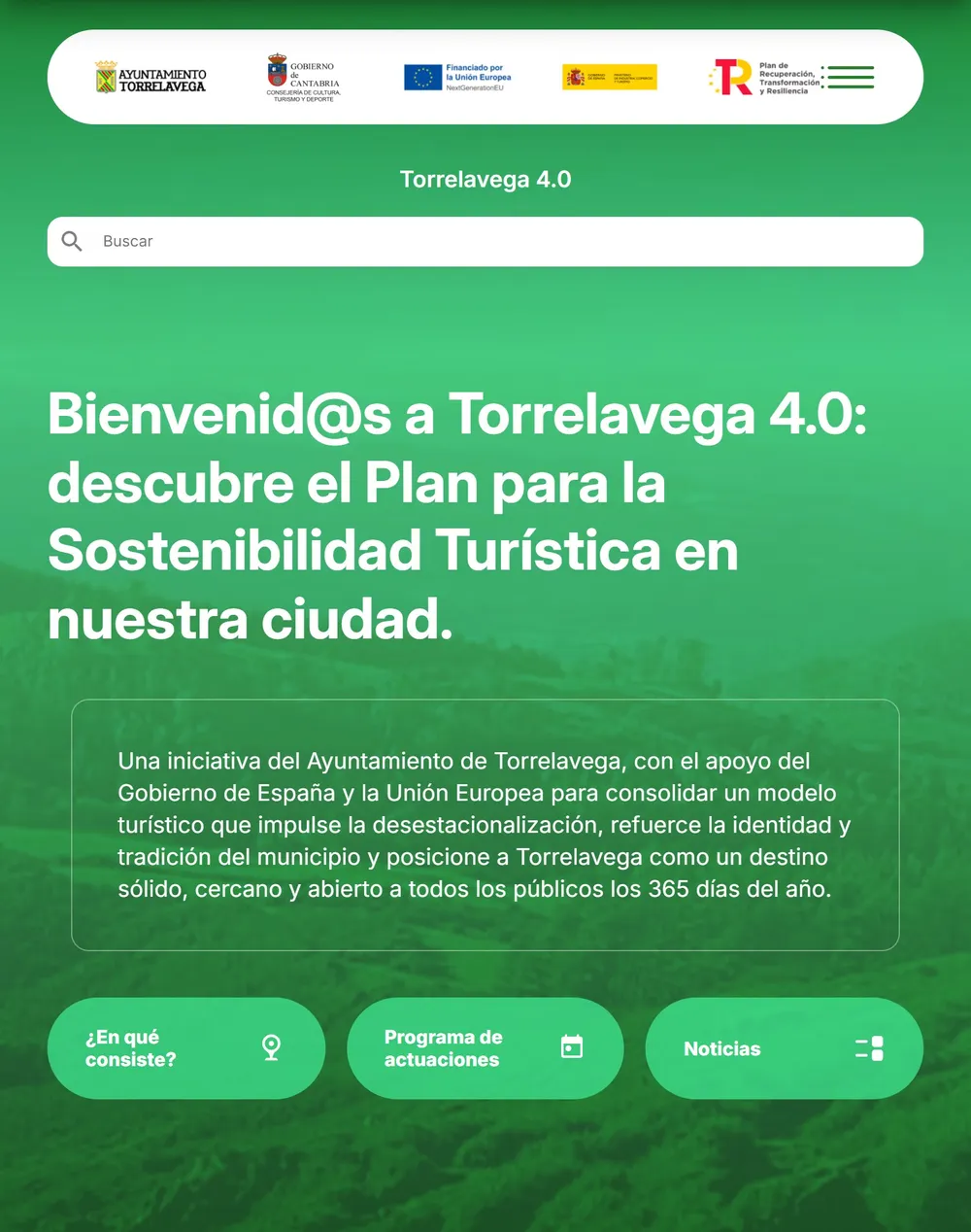 Web de Torrelavega 4.0 en la tableta