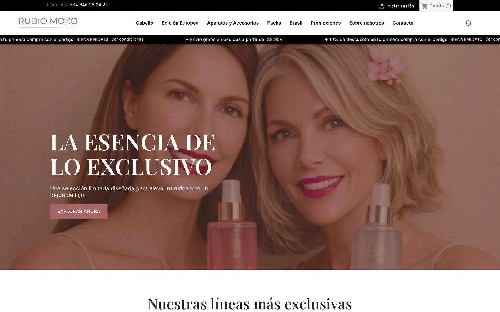 Web de Rubio Moka, diseñada por Índole