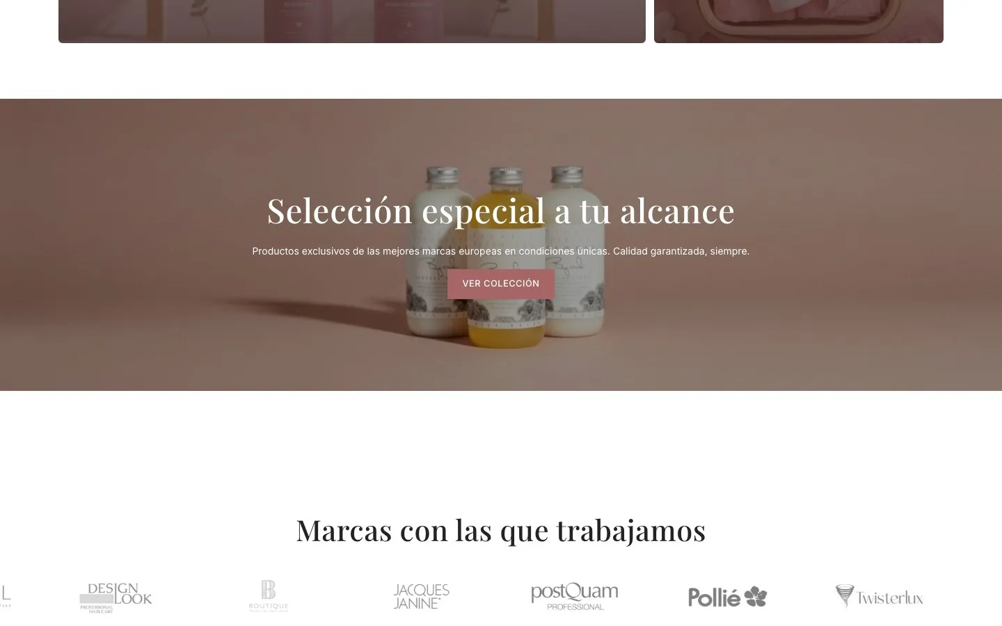 Otra sección de la web de Rubio Moka