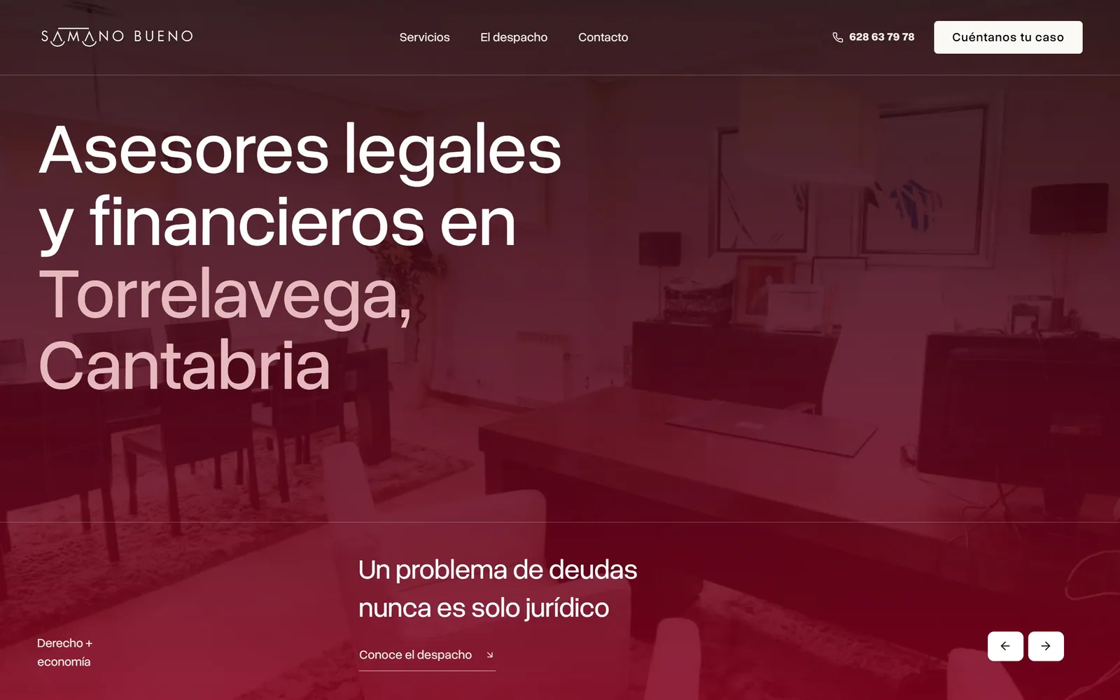 Web de Sámano Bueno, diseñada por Índole