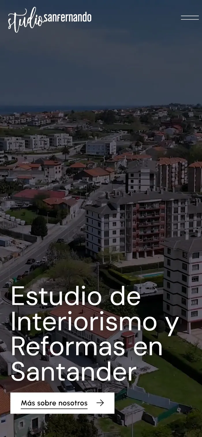Web de Studio SanFernando en el móvil
