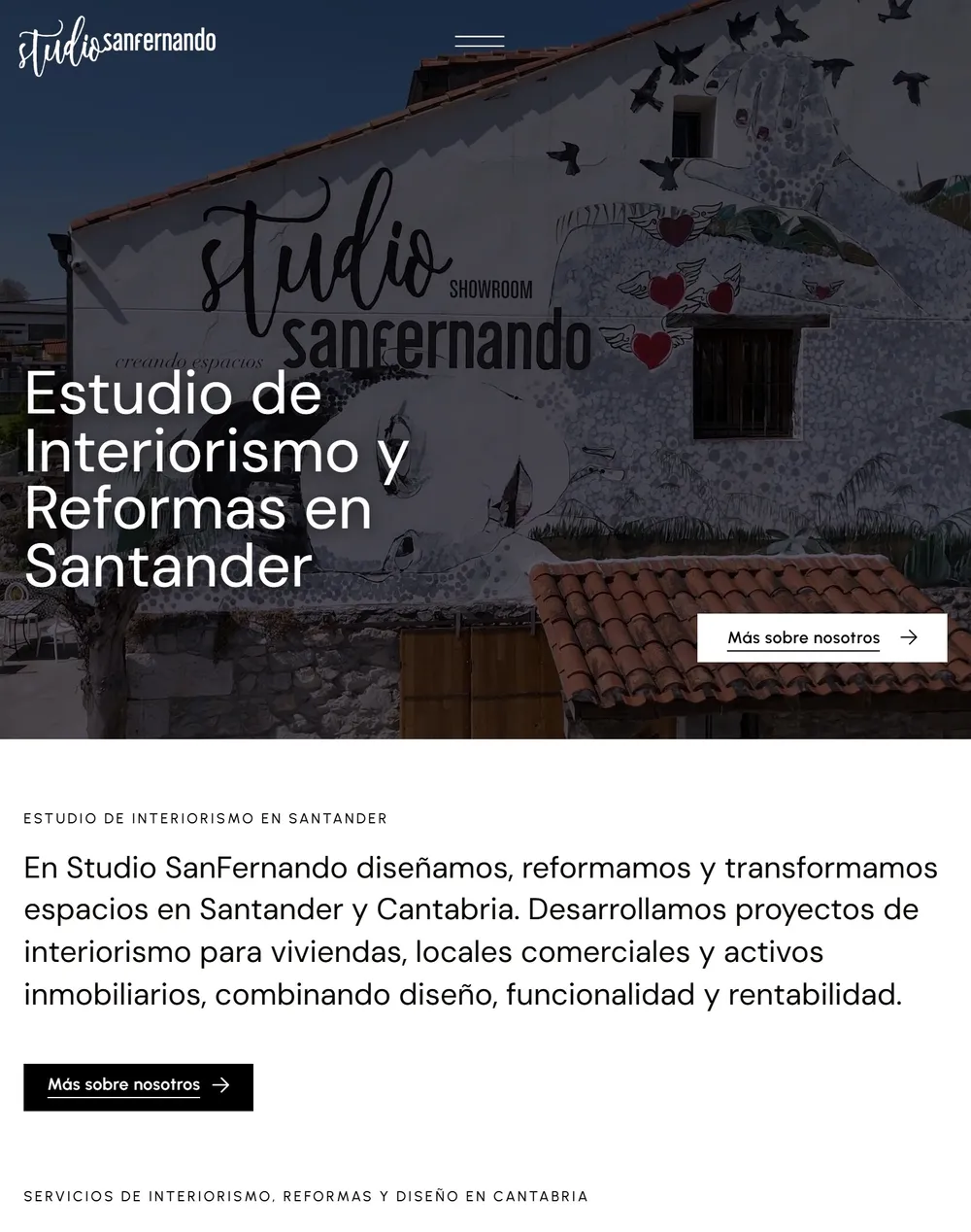 Web de Studio SanFernando en la tableta