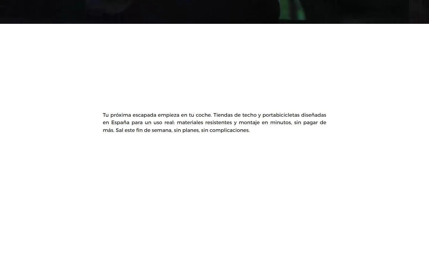 Una sección de la web de Tagle Outdoor