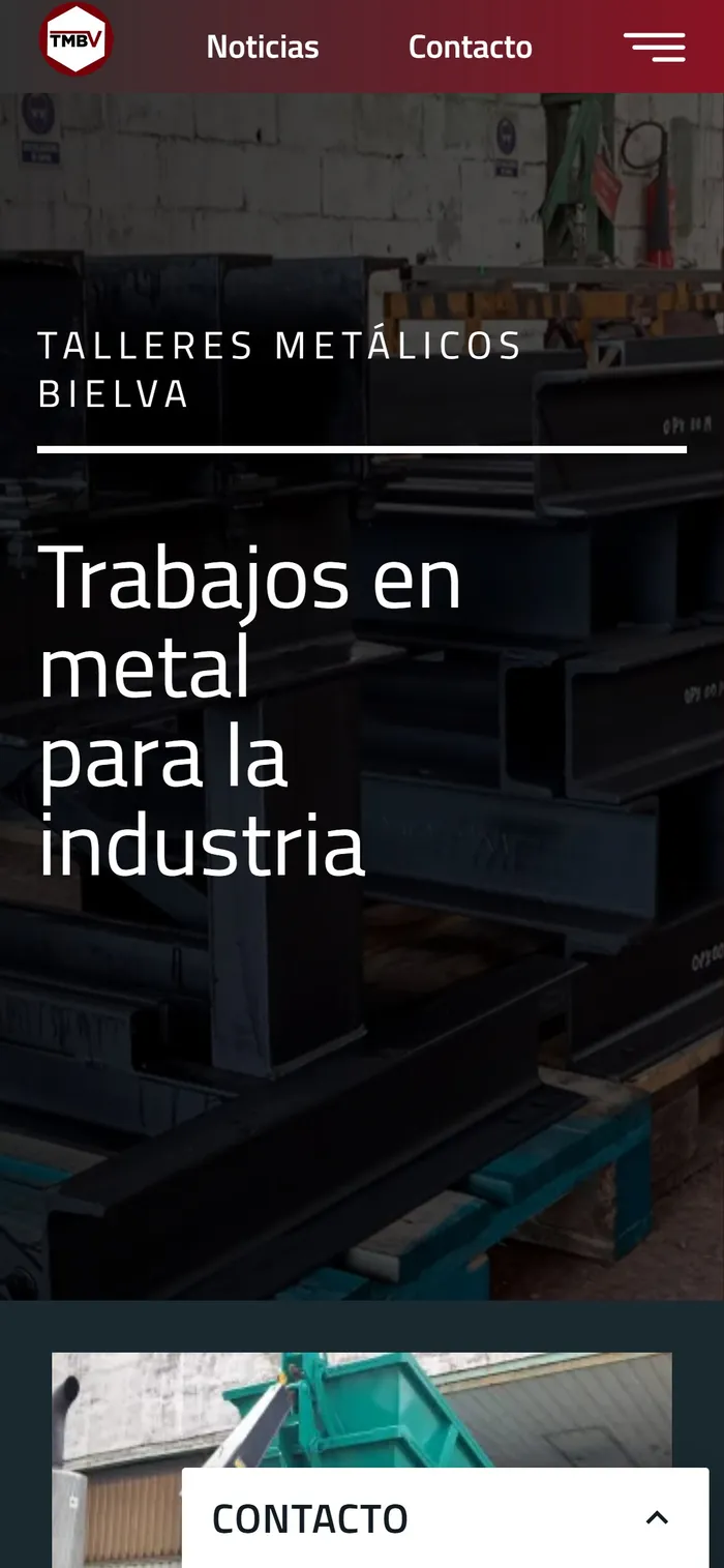 Web de Talleres Metálicos Bielva en el móvil