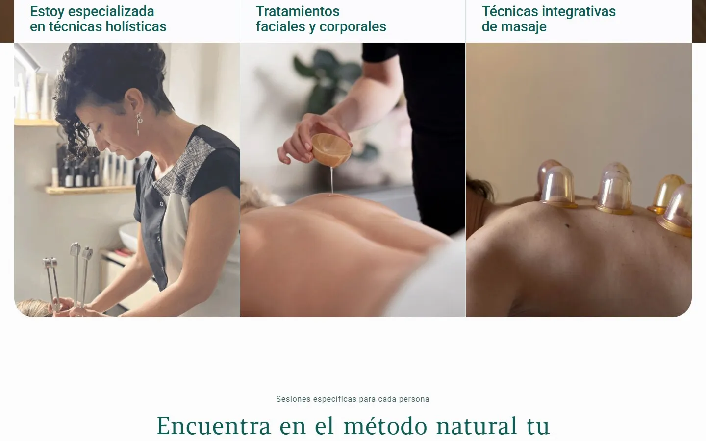 Una sección de la web de Veroki · Verónika García