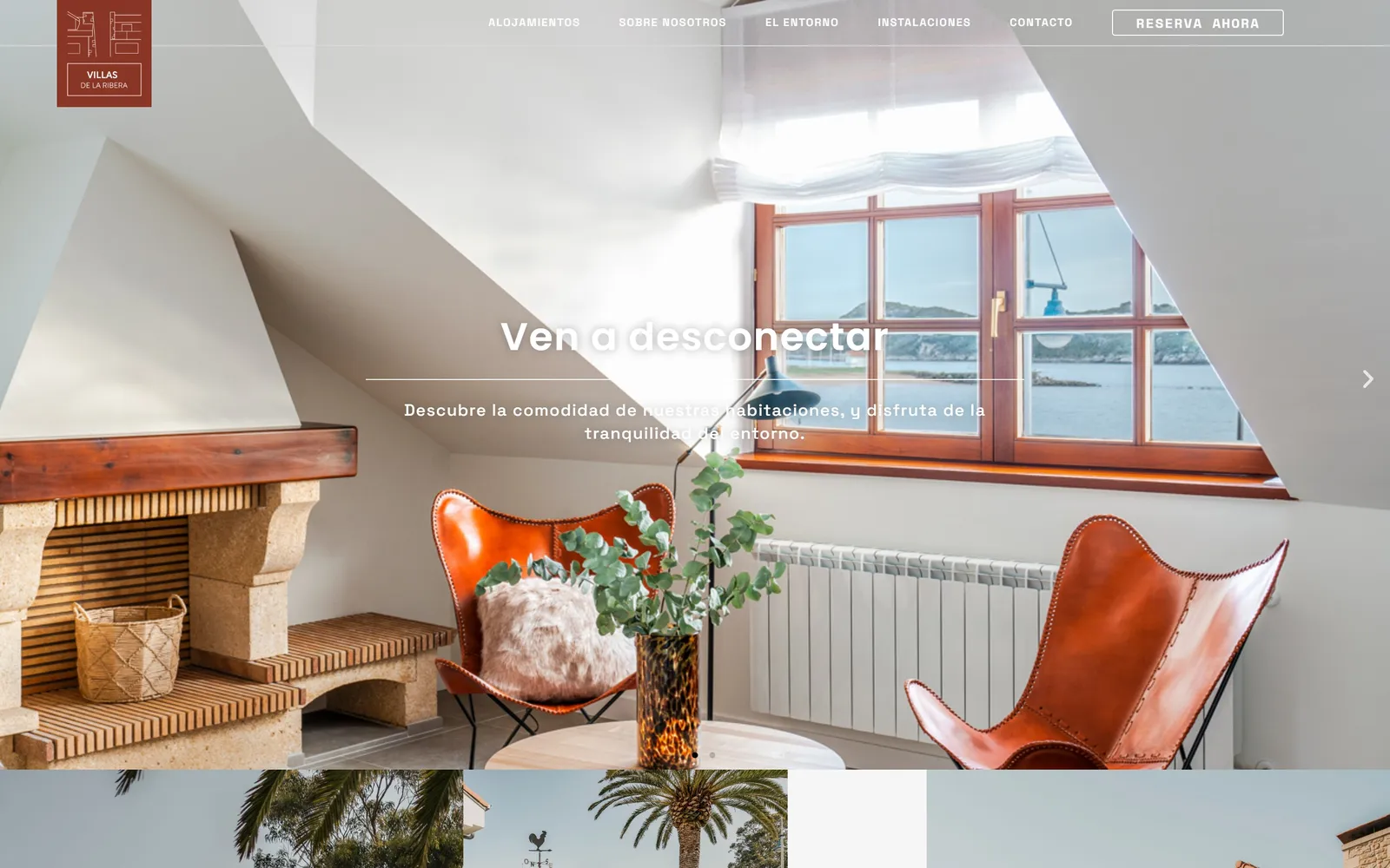 Web de Villas de la Ribera, diseñada por Índole