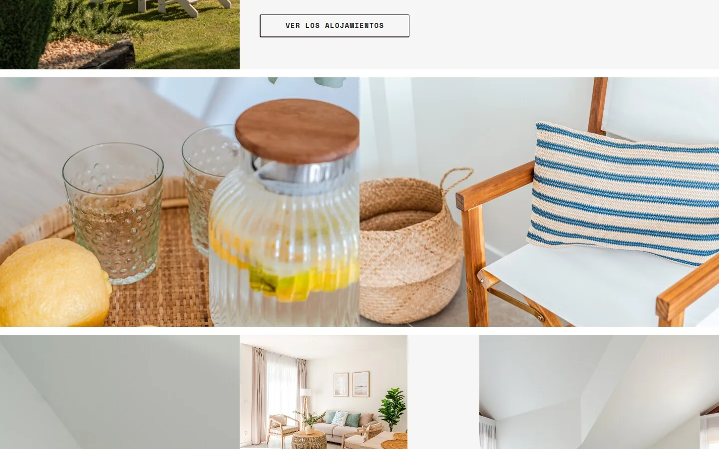 Otra sección de la web de Villas de la Ribera